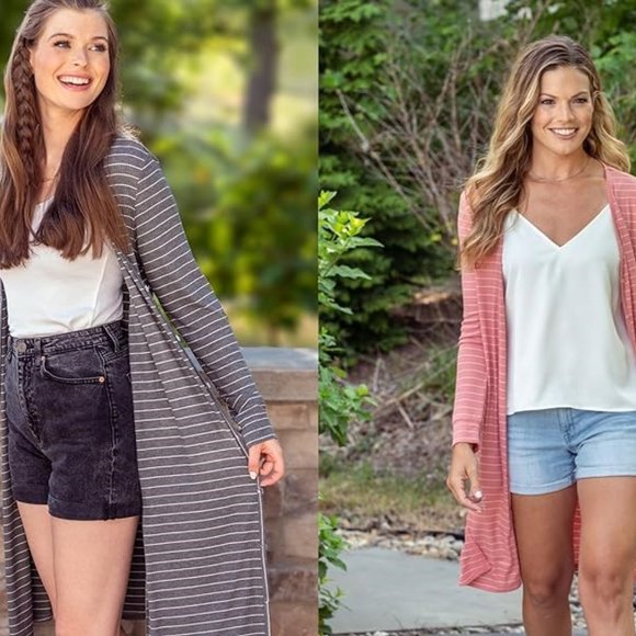 Coastal Cardigan CORAL - Picture 2 of 2